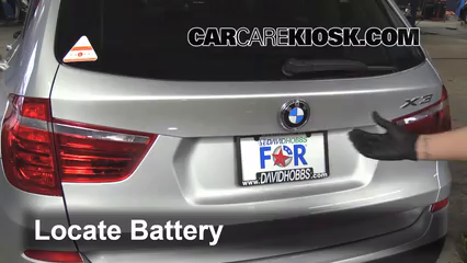 2013 BMW X3 xDrive28i 2.0L 4 Cyl. Turbo Battery Replace
